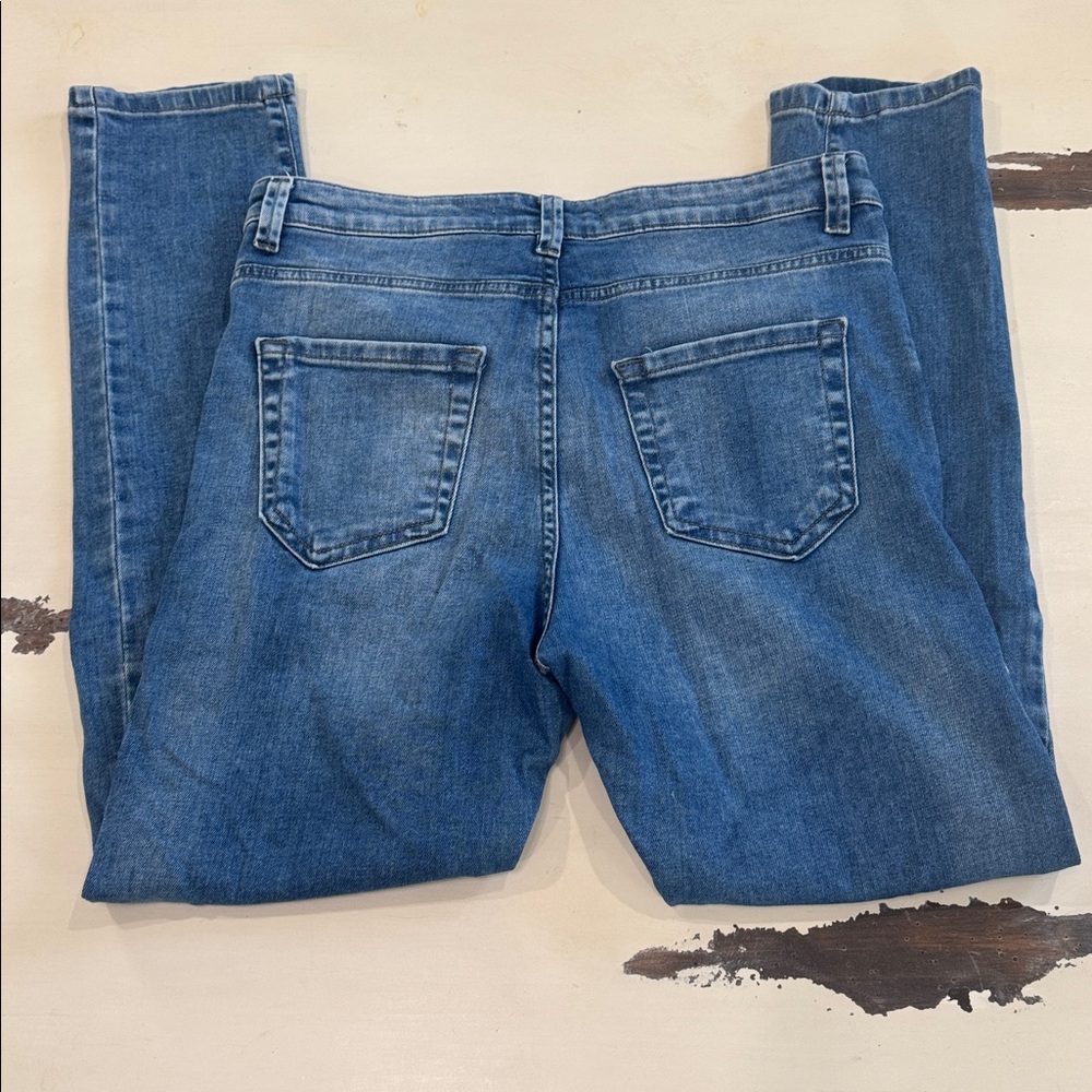 HARPER Patchwork Distressed Straight Jeans 30 Boutique Denim - Picture 7 of 8